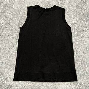ModCloth Sweater Vest Womens Medium Black Sleeveless Crew